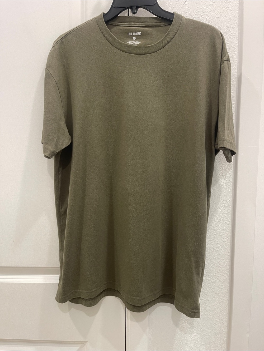True Classic Men's Olive Short Sleeve Crew Tee